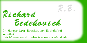 richard bedekovich business card